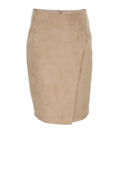 Beżowa zamszowa spódnica marki Vito Vergelis