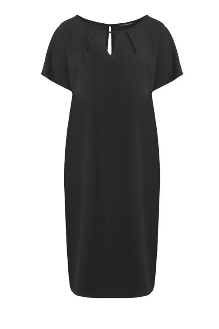 Czarna sukienka oversize z krótkim rękawkiem marki Vito Vergelis
