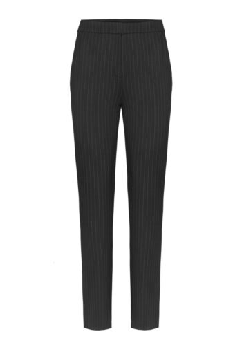 Linia biznes. Czarne spodnie damskie w prążek polskej marki Vito Vergelis