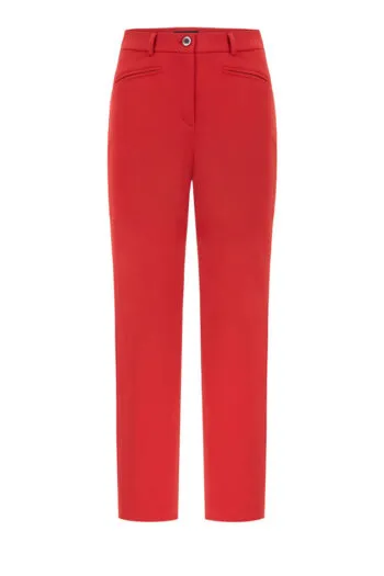 czerwone spodnie damskie. Elastyczne spodnie Vito Vergelis