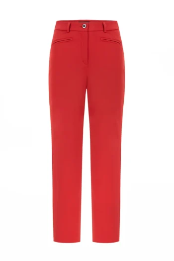 czerwone spodnie damskie. Elastyczne spodnie Vito Vergelis