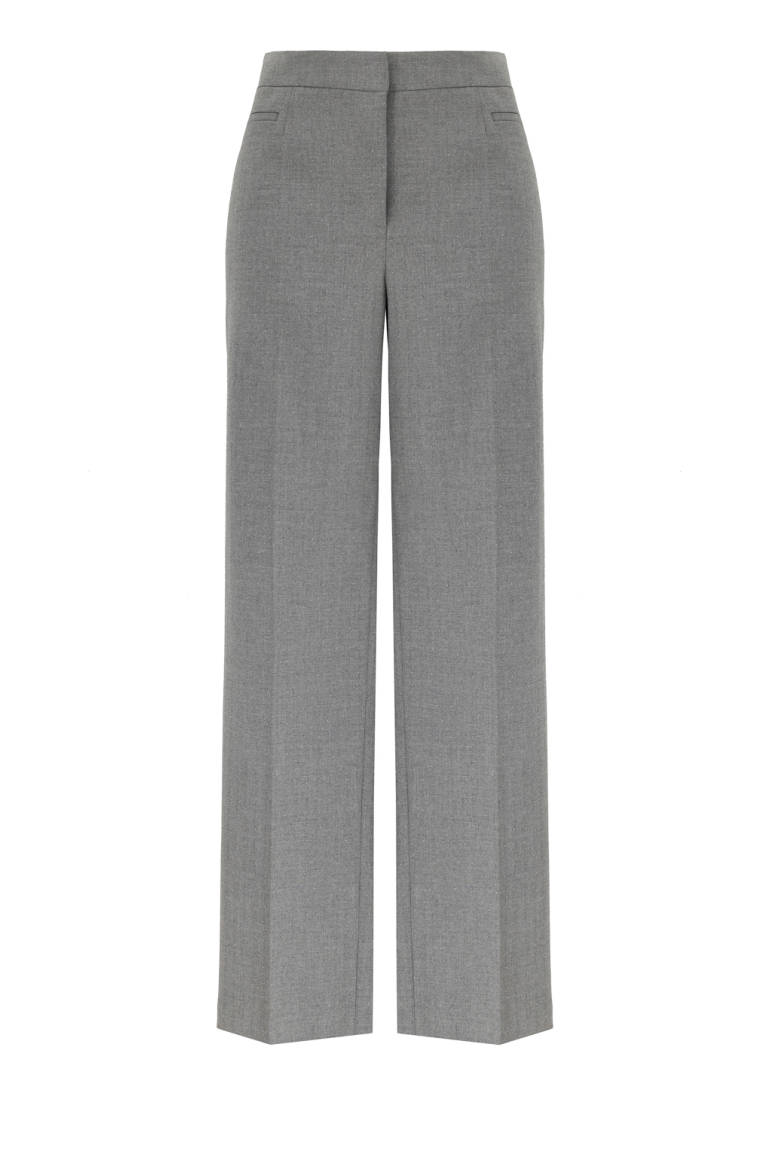 szare spodnie damskie z wełny szerokie nogawki polskiej marki Vito Vergelis