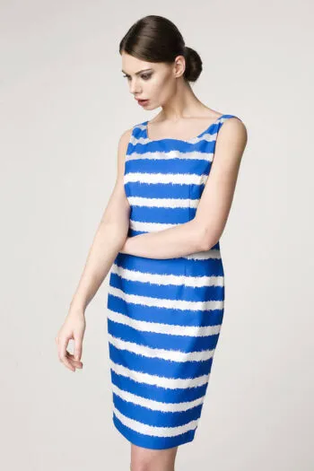 Ołówkowa sukienka w paski polska marka Vito Vergelis