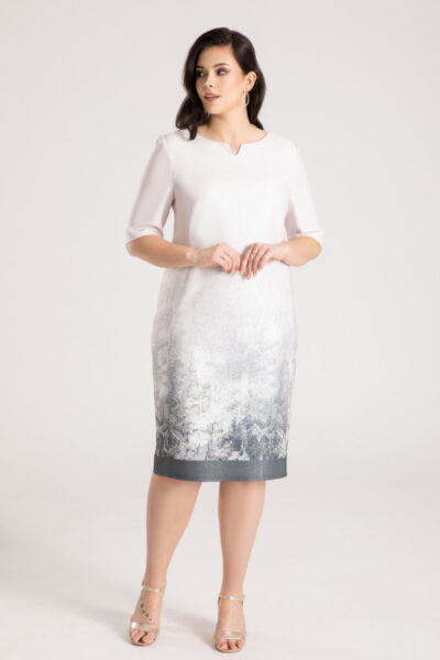 Wizytowa sukienka w zwierzęcy wzór