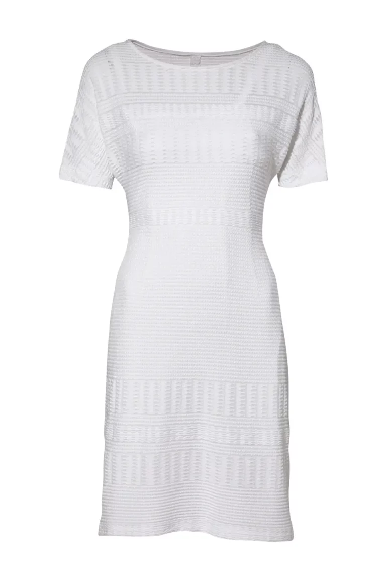 biała sukienka ażurowa na lato Vito Vergelis
