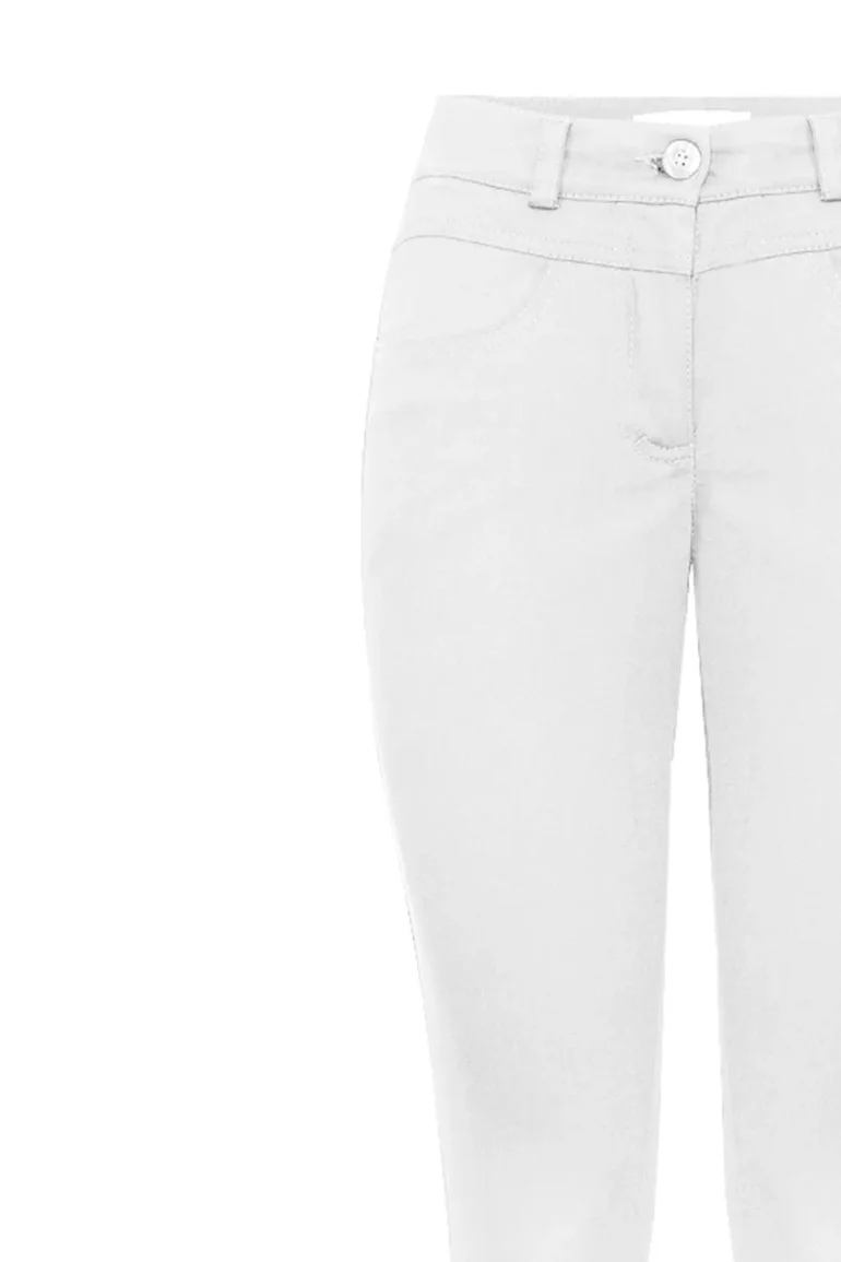 białe spodnie damskie bawełniane wysoki stan denim polska marka Vito Vergelis