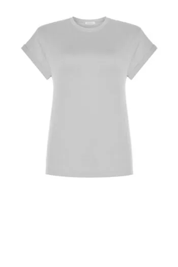 janos szara bluzka damska dzianinowa micromodal krótki rękaw koszulka polska marka Vito Vergelis