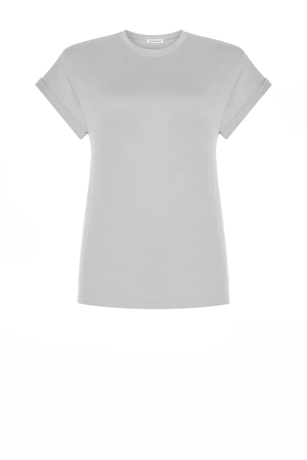 jasno szara bluzka damska dzianinowa micromodal krótki rękaw koszulka polska marka Vito Vergelis