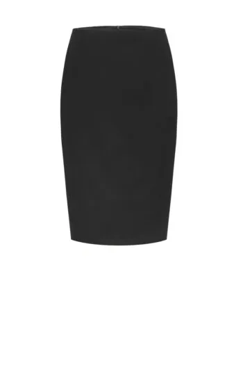 czarna spódnica do kolan ołówkowa polska marka Vito Vergelis elegancka marynarka plus size