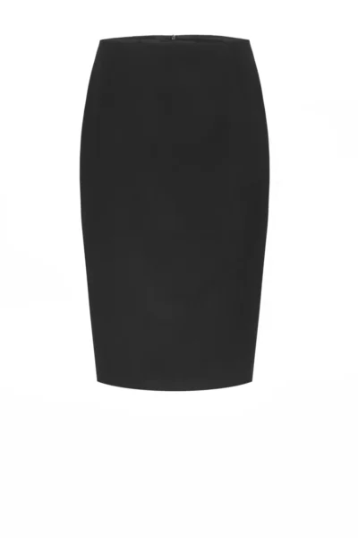 czarna spódnica do kolan ołówkowa polska marka Vito Vergelis elegancka marynarka plus size