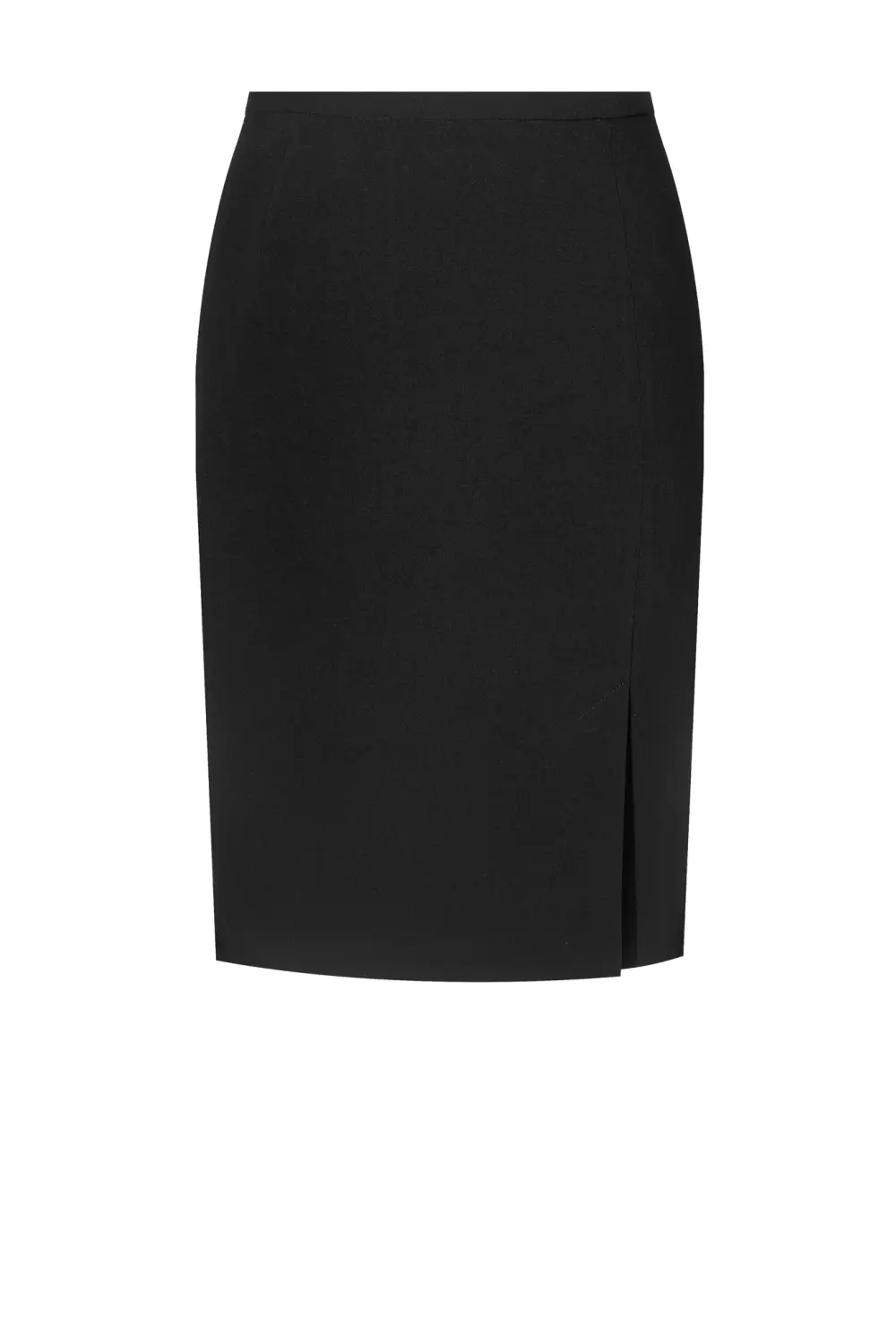 czarna spódnica z rozporkiem z przodu ołówkowa polska marka Vito Vergelis Moda Wrocław spódnica duże rozmiary