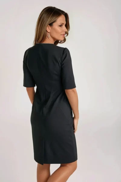 Czarna sukienka z suwakiem