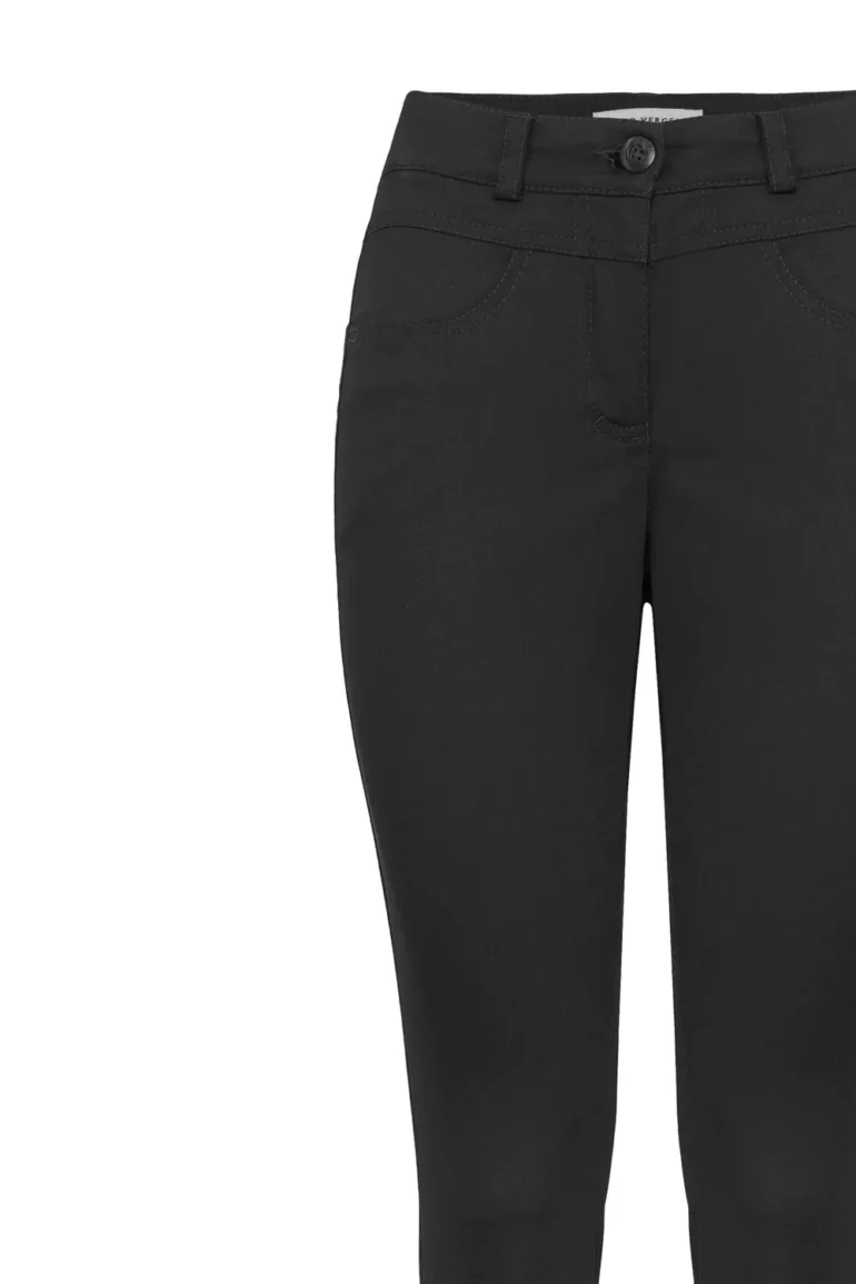 czarne spodnie damskie denim z bawełną marki Vito Vergelis