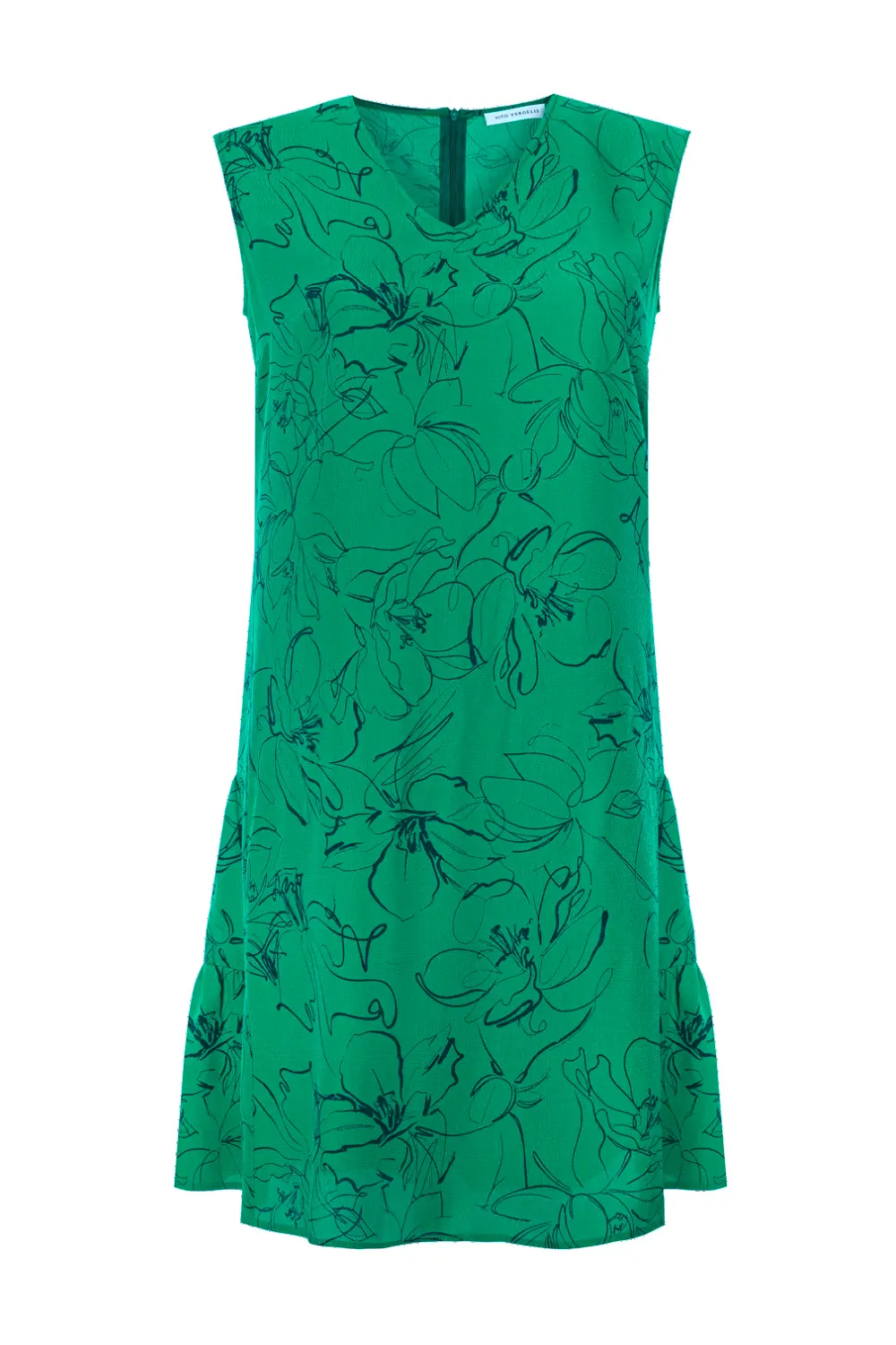 Letnia sukienka z wiskozy rozszerzana zielona