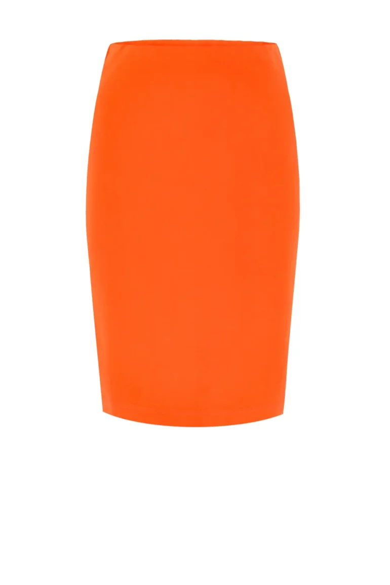 Dzianinowa spódnica na gumce pomarańczowa polska marka Vito Vergelis
