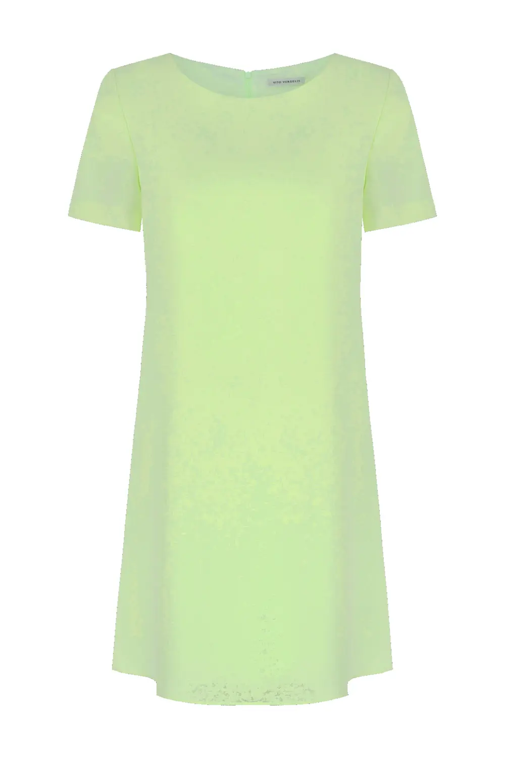 Prosta sukienka zielona z krótkim rękawem polska marka Vito Vergelis