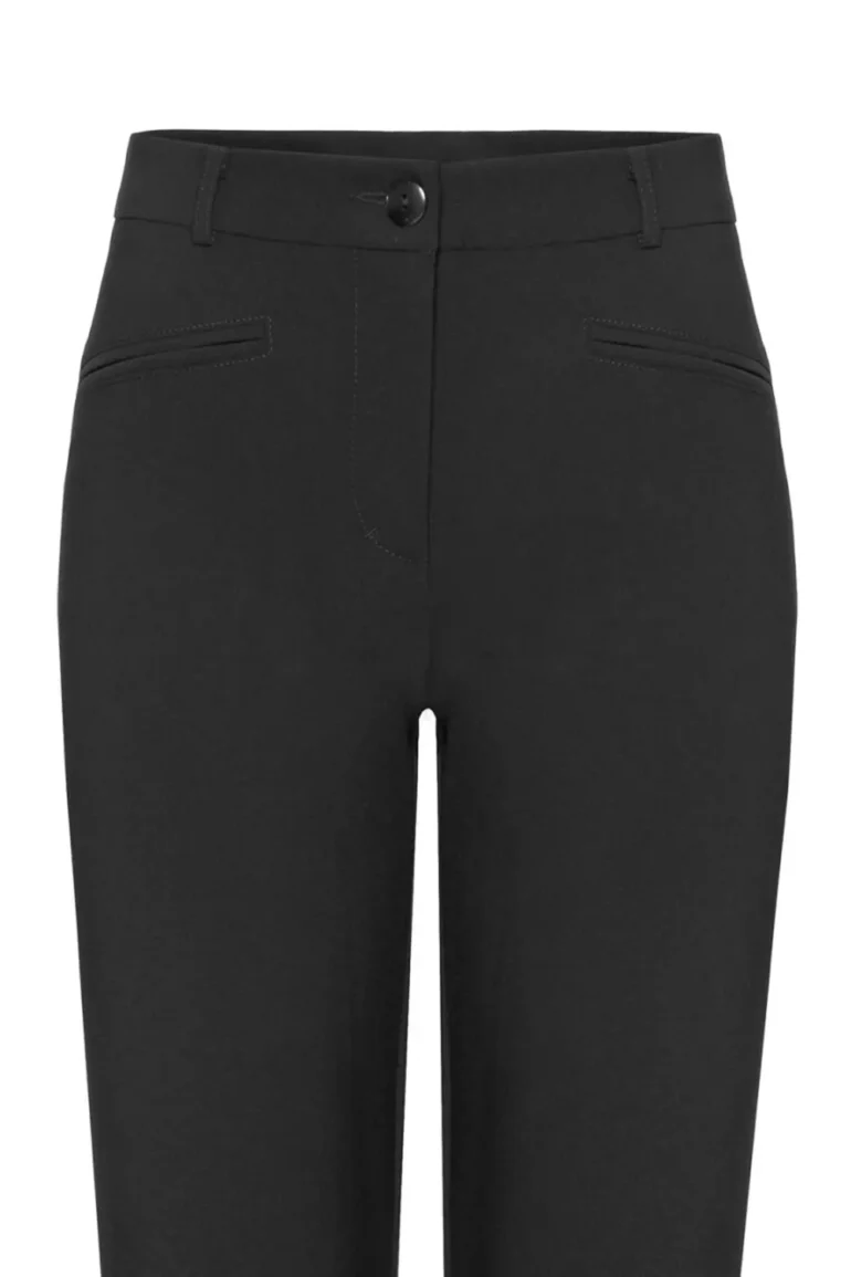 Czarne spodnie damskie eleganckie z elastanem. Materiałowe wygodne spodnie do pracy duże rozmiary polska marka Vito Vergelis