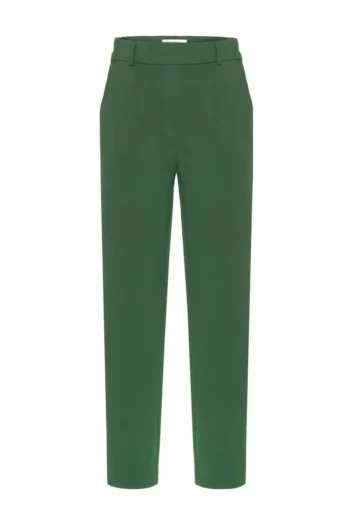 Zielone spodnie damskie z bawełną Spodnie na gumie polska marka Vito Vergelis