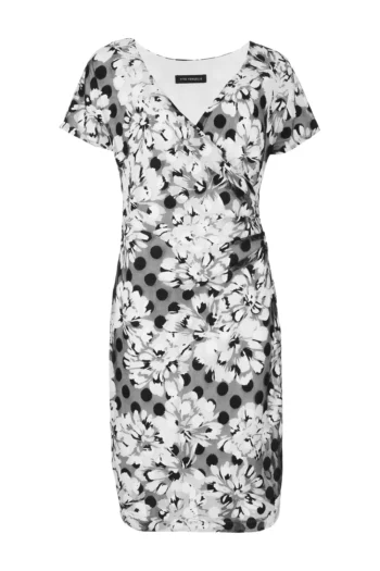 Kopertowa sukienka w kwiatki i groszki marki Vito Vergelis
