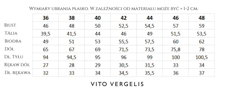 vito vergelis tabela rozmiarow 9535