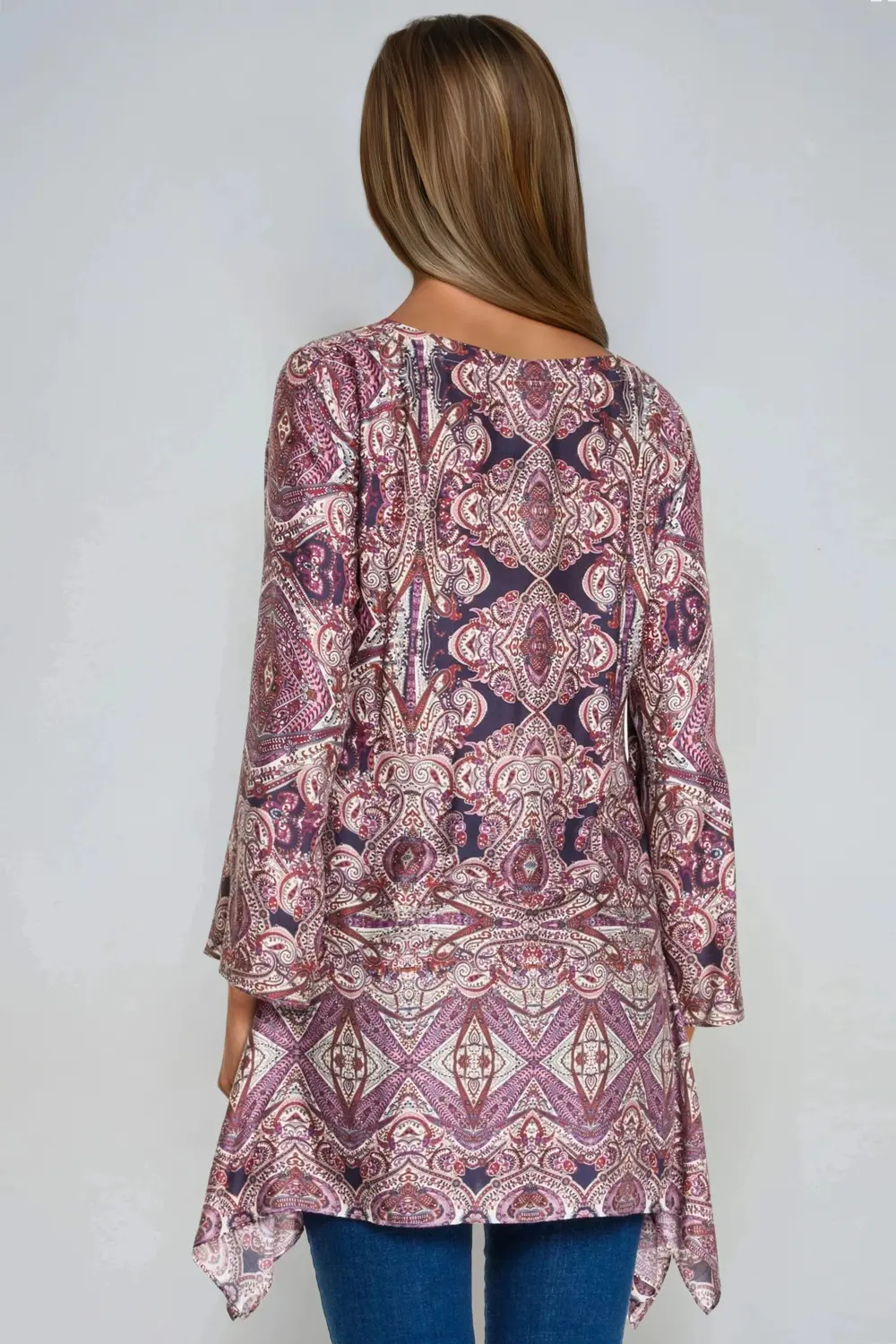 wzorzysta tunika z wiskozy i jedwabiu Vito Vergelis 6641 (4) tunika damska z wiskoza jedwab polska marka Vito Vergelis